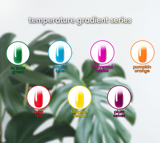 temperature gradient series - individual poly gel tubes